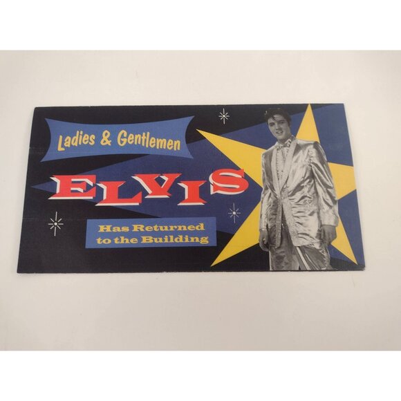 Elvis Presley Legend Rock N Roll Advertisement Ad Stamp Book CD Cassette Poster - Picture 1 of 4